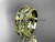 Leaf Branch Diamond Wedding Band, Yellow Gold Modern Ring ADLR576B