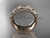 Modern Bridal Ring, 14kt Rose Gold Wedding Band, Leaf Ring ADLR577G