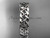 Irish Celtic Trinity Knot Wedding Band, 14kt White Gold Unique Bridal Ring CT7549G