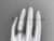 Irish Celtic Trinity Knot Wedding Band, 14kt White Gold Unique Bridal Ring CT7549G