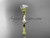 14k yellow gold diamond vine and leaf wedding ring, engagement ring with "Forever One" Moissanite center stone ADLR38