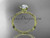 14k yellow gold diamond vine and leaf wedding ring, engagement ring with "Forever One" Moissanite center stone ADLR38