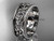 Celtic Wedding Band, Unique Engagement Ring, 14Kt White Gold Irish Bridal Ring CT7556G Celtic Wedding Band, Unique Engagement Ring, 14Kt White Gold Irish Bridal Ring CT7556G
