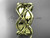 Unique Leaf Engagement Ring, Modern Wedding Band, 14kt Yellow Gold Bridal Ring ADLR568G