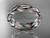Leaf Wedding Band, 14k White Gold Bridal Ring, Nature Inspired Engagement Ring ADLR580G