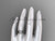 Modern Engagement Ring, Platinum Leaf Wedding Band, Unique Marriage Ring ADLR580G