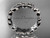 Heart Wedding Ring, Irish Triquetra Celtic Band, Platinum Marriage Ring CT7564G