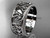 Celtic Triquetra Knot Wedding Band, Platinum Irish Trinity Bridal Ring, Bridal Ring CT7596G