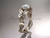 14kt rose gold diamond leaf and vine wedding ring, engagement ring with a "Forever One" Moissanite center stone ADLR251