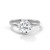 2ct lab grown diamond solitaire engagement ring, IGI certified compass prong
