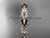 Gorgeous Flower Diamond Wedding Band, 14kt Rose Gold Flawless Ring ADLR122B