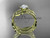 14k yellow gold leaf and vine wedding ring, engagement set ADLR343S