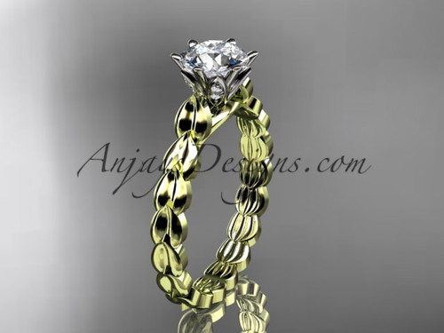 Spring Time Leaf Ring | Loni Design Group Rings $384.03 | 10k Gold, 14k  Gold , 18k gold , .925 Sterling Silver & Platinum