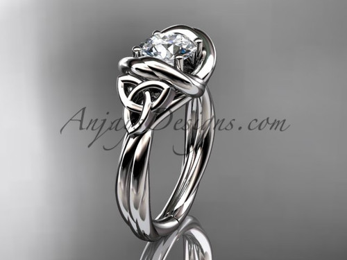 Platinum Round Brilliant Diamond Twisted Rope Solitaire With Surprise –  RockHer.com