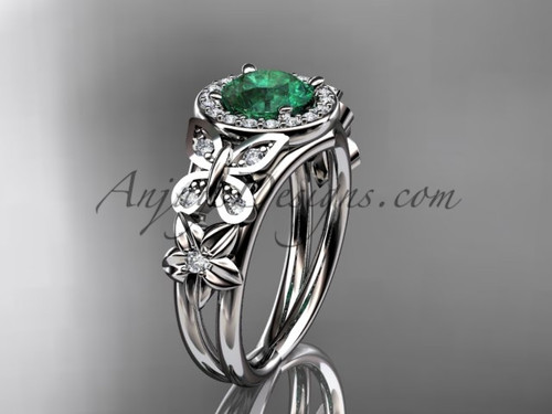 Mauli Jewels Engagement Rings for Women 1.20 Carat Halo Unique Design  Emerald And Diamond Engagement Ring Crafted 4-prong 14k Solid Yellow Gold -  Walmart.com