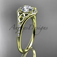 Gold Celtic knot engagement ring