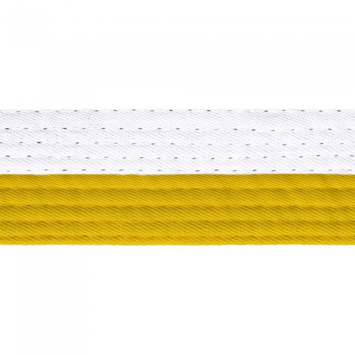 White Half and Half Martial Arts Rank Belt