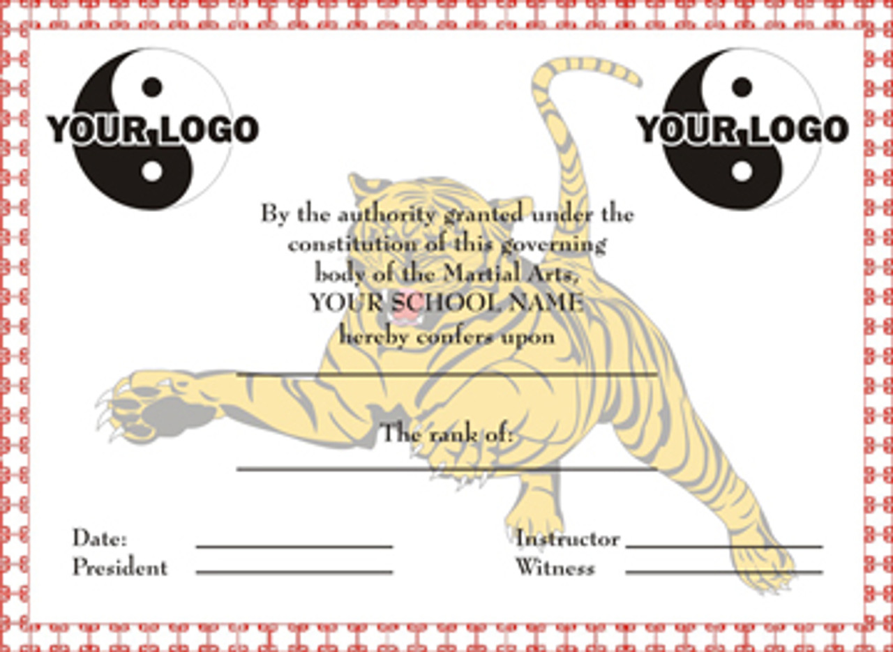 Martial Arts Rank Certificate CER 7 Pack of 10