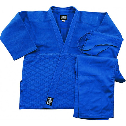 Blue single weave judo uniform.