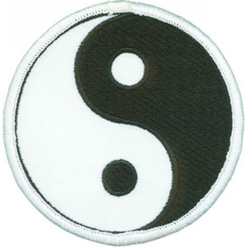 Yin Yang embroidered patch.