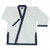 White karate jacket with full navy trim.