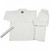 White 8.5 oz v-neck karate uniform with white belt.