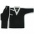 Martial arts team uniform in black with white trim.