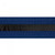 Blue karate belt with black stripe.