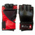 Black and red leather MMA gloves without thumb.