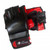 Black and red leather MMA gloves with thumb.