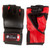 Red and black MMA gloves in imitation leather.
