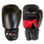 Leather boxing gloves in black and red.