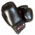 Black and red, leather, boxing gloves.