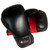 Black and red leather boxing gloves.