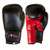 Red and black boxing gloves in artificial leather.