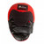 Red and black imitation leather focus mitt - back view.