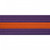 Purple karate belt with orange stripe.