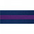 Blue karate belt with purple stripe.