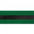 Green karate belt with black stripe.