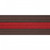 Brown karate belt with red stripe.