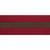 Red karate belt with brown stripe.