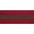 Red karate belt with brown stripe.