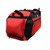 Martial arts trolley gear bag in red and black - end view.