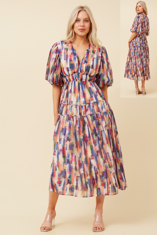 ANNA PUFF SLEEVE MIDI