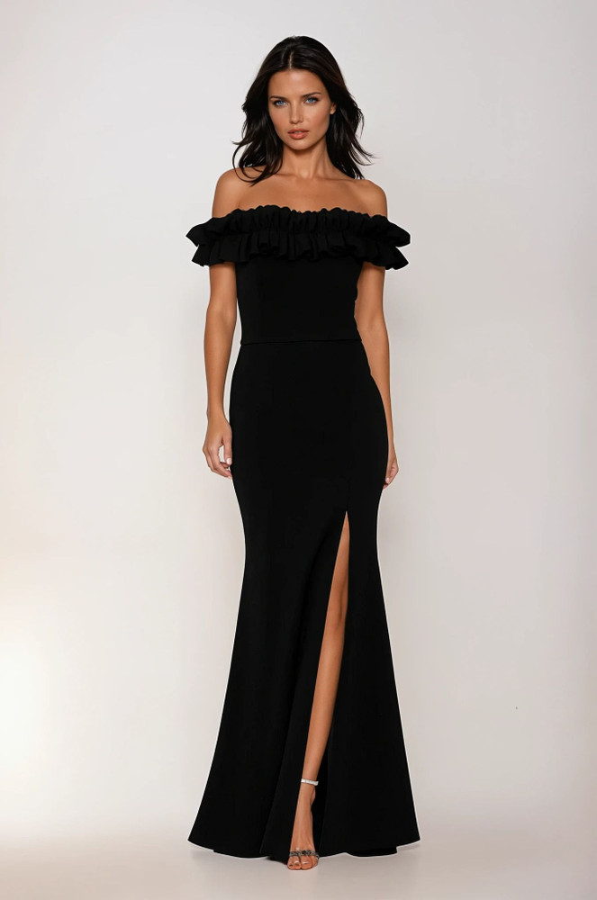 Hazel Black Evening Gown 