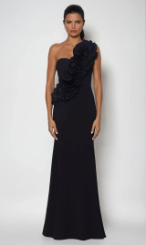 MARIAN EVENING ONE SHOULDER BLACK GOWN 