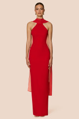 MARTINI HIGH NECK GOWN RED