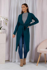 EMERALD GREEN LONG CARDIGAN