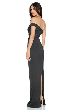 BLACK PALLISADE GOWN 