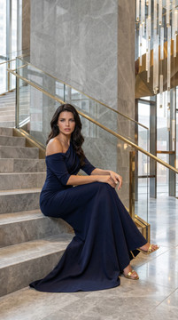 BIANCA GOWN - NAVY